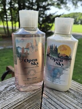 Bath & Body Works Open Sky Body Wash & Lotion - Pink & Cream